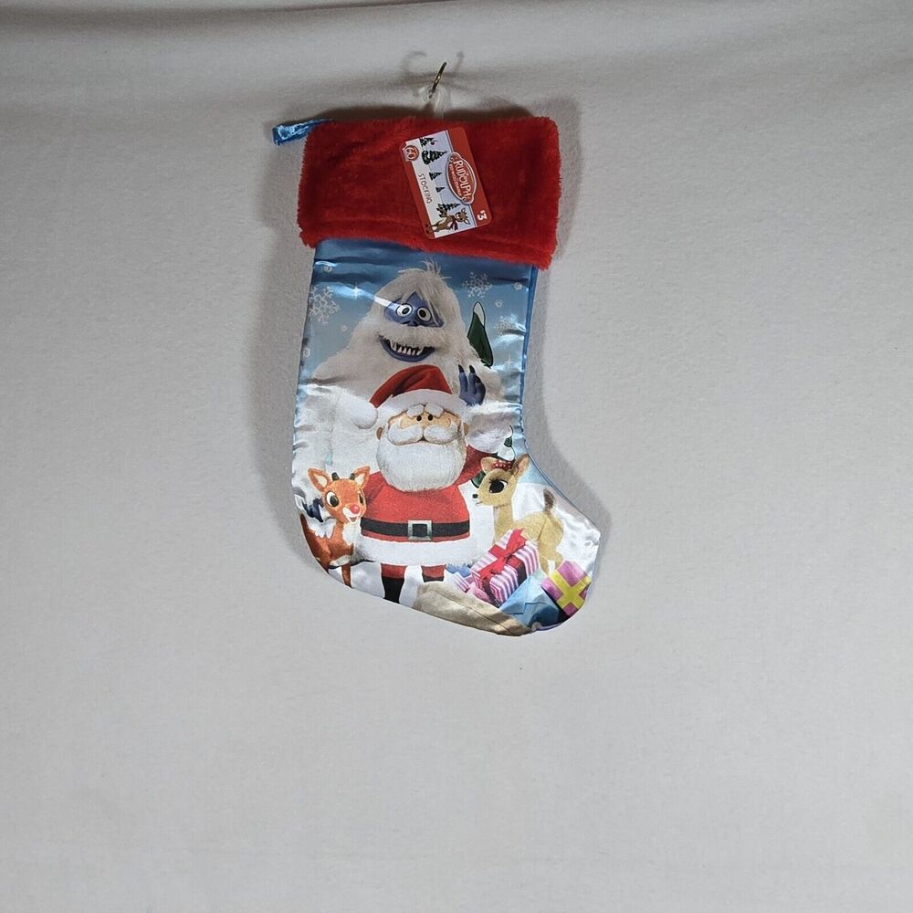 New Christmas Stocking, Rudolph And Santa Themed, Kids Christmas Stocking